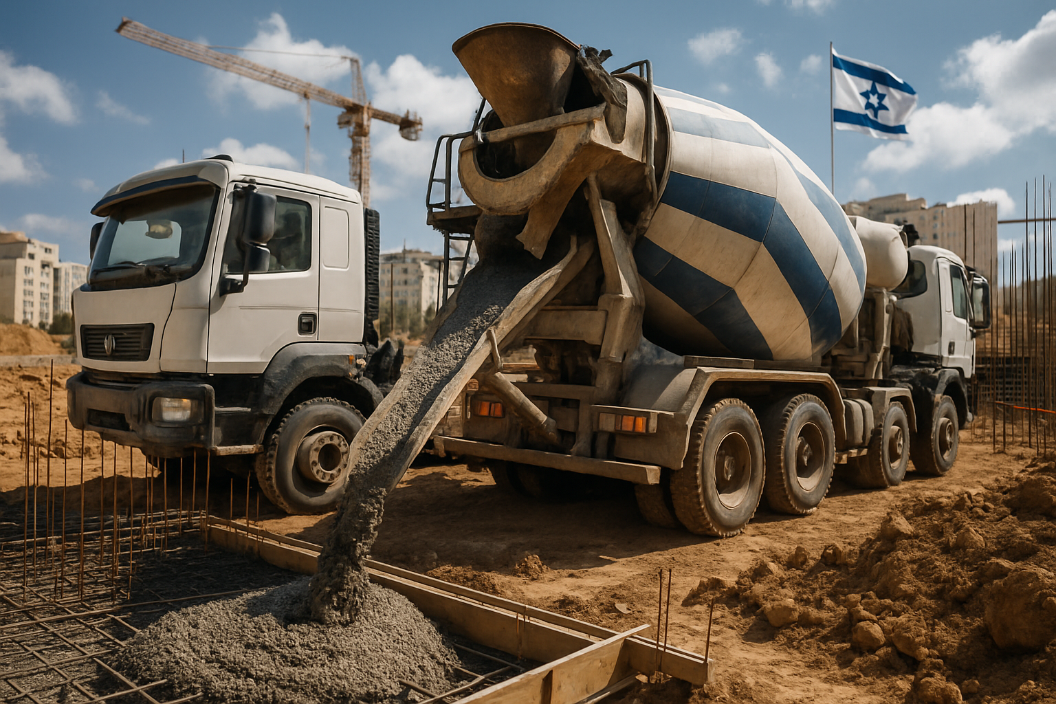 Ready-mix concrete truck